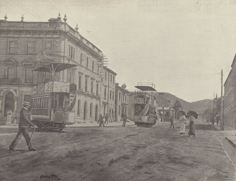 Macquarie Street, Blick von der Kathedrale, Hobart von English Photographer