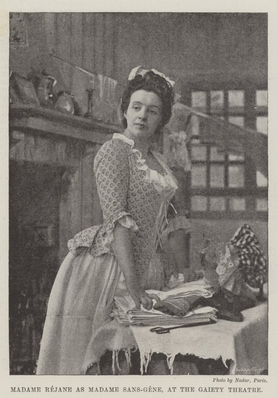 Madame Rejane als Madame Sans-Gene, im Gaiety Theatre von English Photographer