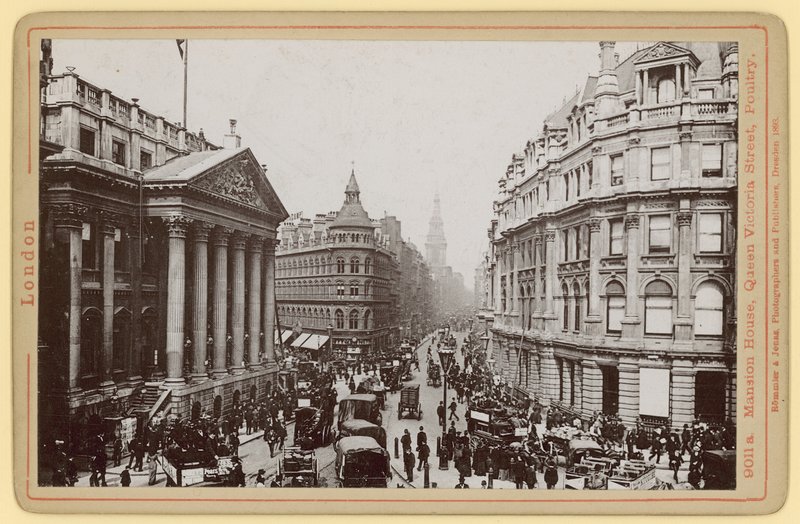 Mansion House, Queen Victoria Street, Poultry, London von English Photographer