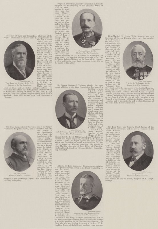 Mitglieder der Kriegskommission von English Photographer