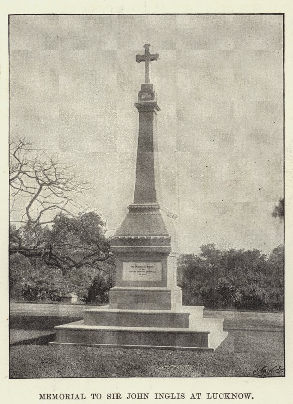 Denkmal für Sir John Inglis in Lucknow von English Photographer