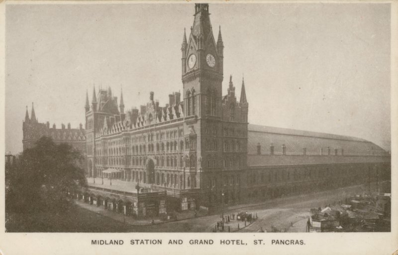 Midland Station und Grand Hotel, St Pancras, London von English Photographer