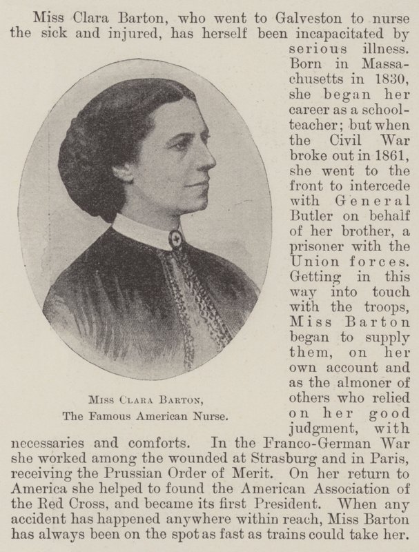 Miss Clara Barton, die berühmte amerikanische Krankenschwester von English Photographer