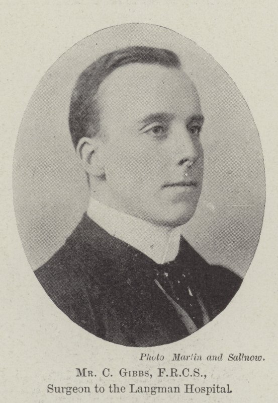 Herr C Gibbs, FRCS, Chirurg des Langman-Hospitals von English Photographer