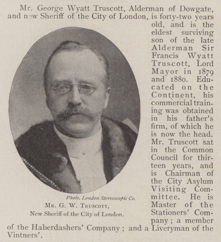 Herr G. W. Truscott, neuer Sheriff der Stadt London von English Photographer
