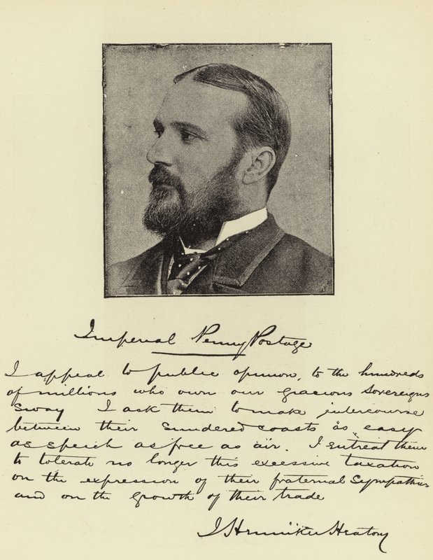 Herr J Henniker Heaton, MP, Penny-Postmaster-General des Reiches von English Photographer
