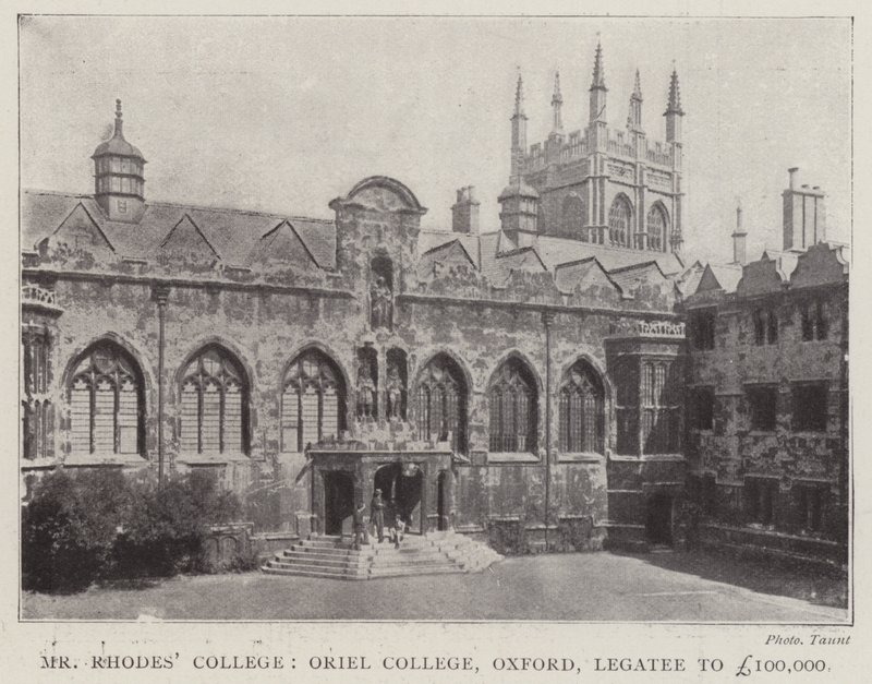 Mr. Rhodes College, Oriel College, Oxford, Vermächtnisnehmer von £100.000 von English Photographer