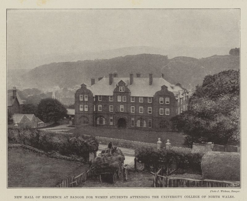 Neues Wohnheim in Bangor für Studentinnen des University College of North Wales von English Photographer