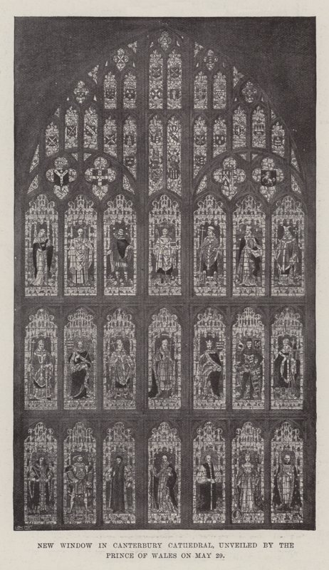 Neues Fenster in der Kathedrale von Canterbury, enthüllt vom Prinzen von Wales am 29. Mai von English Photographer