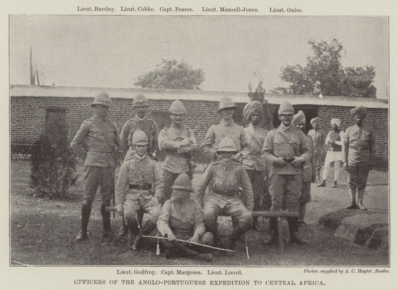 Offiziere der anglo-portugiesischen Expedition nach Zentralafrika von English Photographer