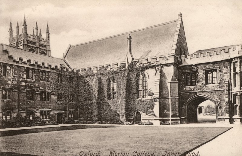 Oxford, Merton College, Innerer Hof von English Photographer
