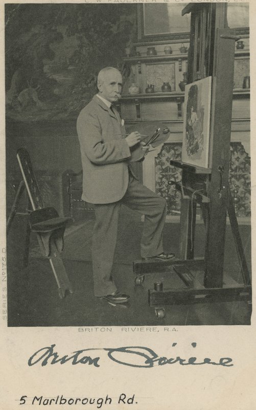 Porträt von Briton Riviere von English Photographer