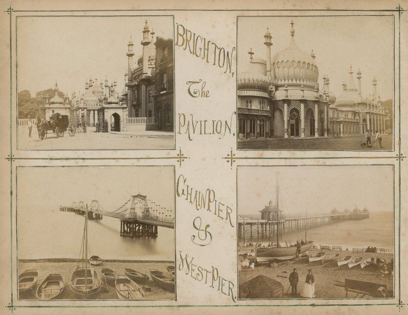 Postkarte mit Ansichten von Brighton von English Photographer