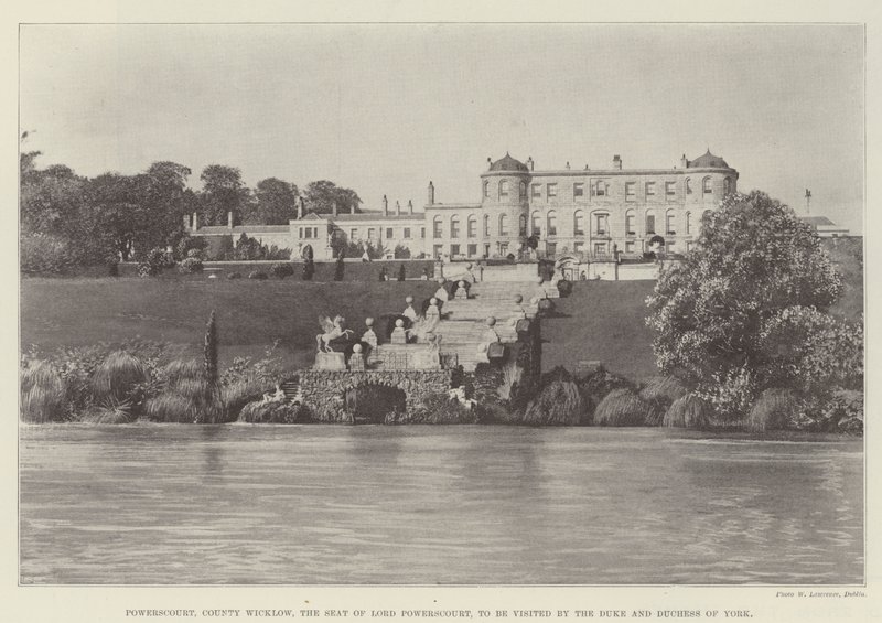 Powerscourt, County Wicklow, der Sitz von Lord Powerscourt, zu besuchen vom Duke und der Duchess of York von English Photographer