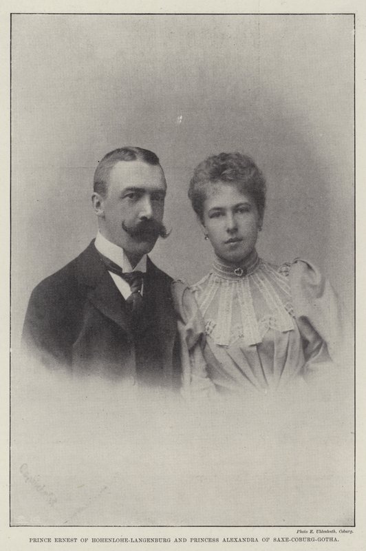 Prinz Ernst von Hohenlohe-Langenburg und Prinzessin Alexandra von Sachsen-Coburg-Gotha von English Photographer