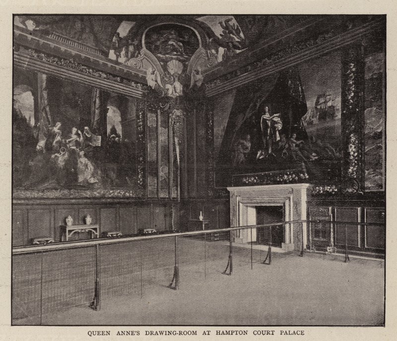Queen Annes Zeichenzimmer im Hampton Court Palace von English Photographer