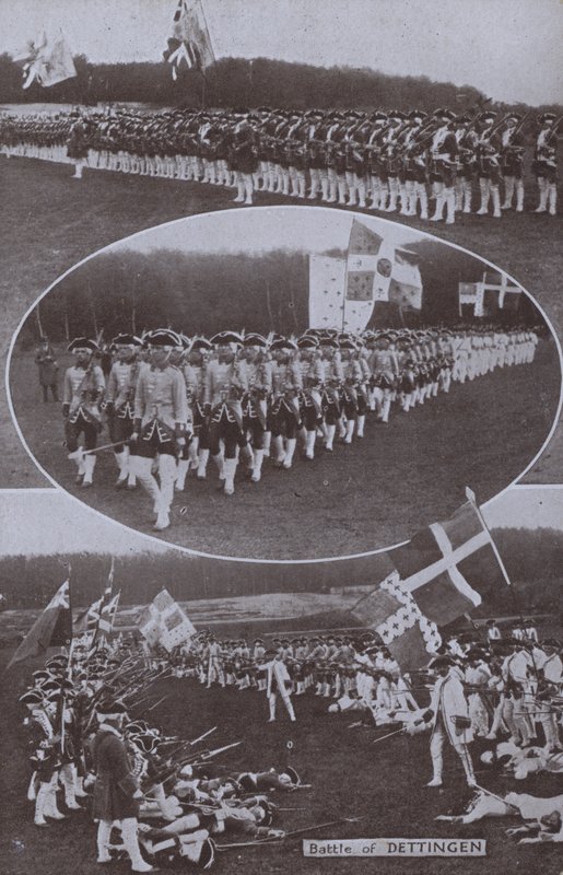 Nachstellung der Schlacht von Dettingen, 1743 in Bayern während des Österreichischen Erbfolgekriegs von English Photographer