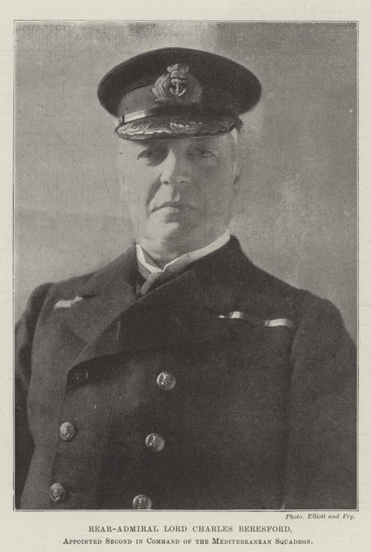 Konteradmiral Lord Charles Beresford, zum zweiten Kommandanten des Mittelmeergeschwaders ernannt von English Photographer