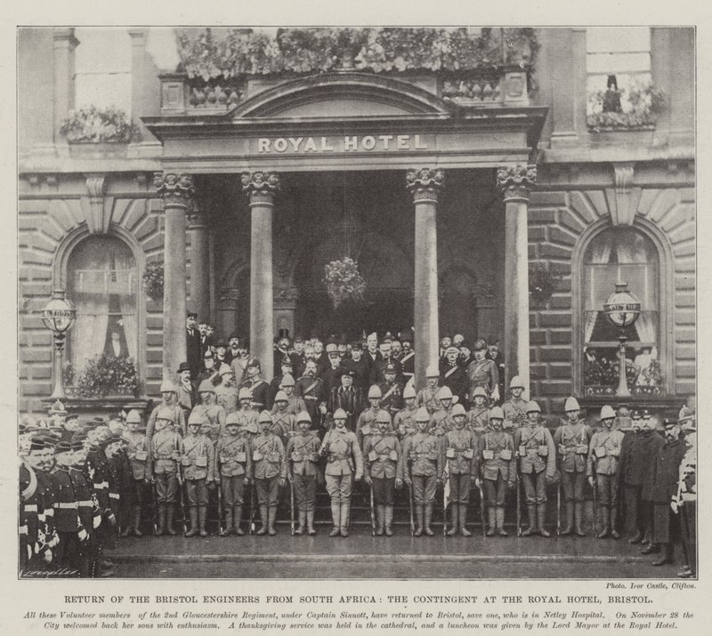 Rückkehr der Bristol Engineers aus Südafrika, das Kontingent im Royal Hotel, Bristol von English Photographer