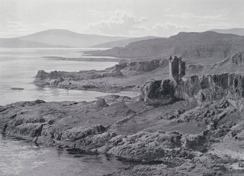 Schottland: Gylen Castle, Insel Kerrera (s/w Foto) von English Photographer
