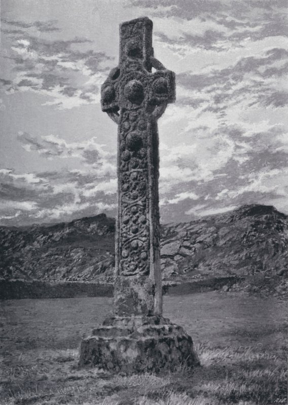 Schottland: St. Martins Kreuz, Iona (s/w Foto) von English Photographer