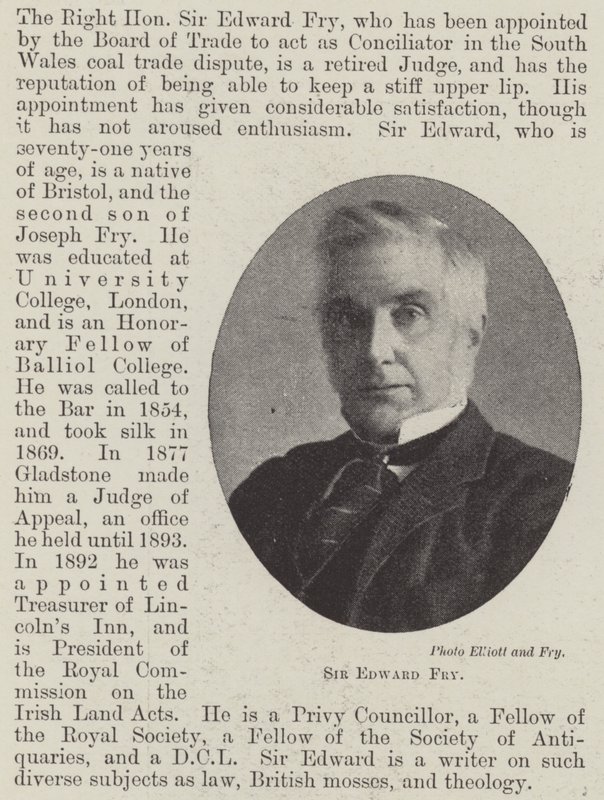 Sir Edward Fry von English Photographer