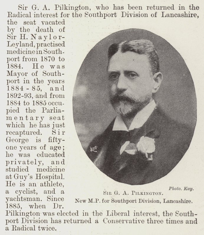 Sir G A Pilkington, neuer MP für die Southport Division, Lancashire von English Photographer