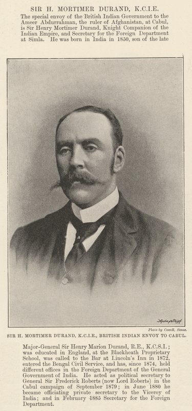 Sir H Mortimer Durand, KCIE, britischer indischer Gesandter in Kabul von English Photographer