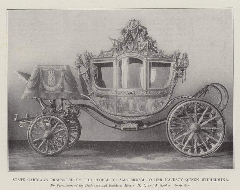 Staatskutsche, präsentiert von den Menschen Amsterdams an Ihre Majestät Königin Wilhelmina von English Photographer