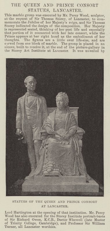 Statuen der Königin und des Prinzgemahls in Lancaster von English Photographer