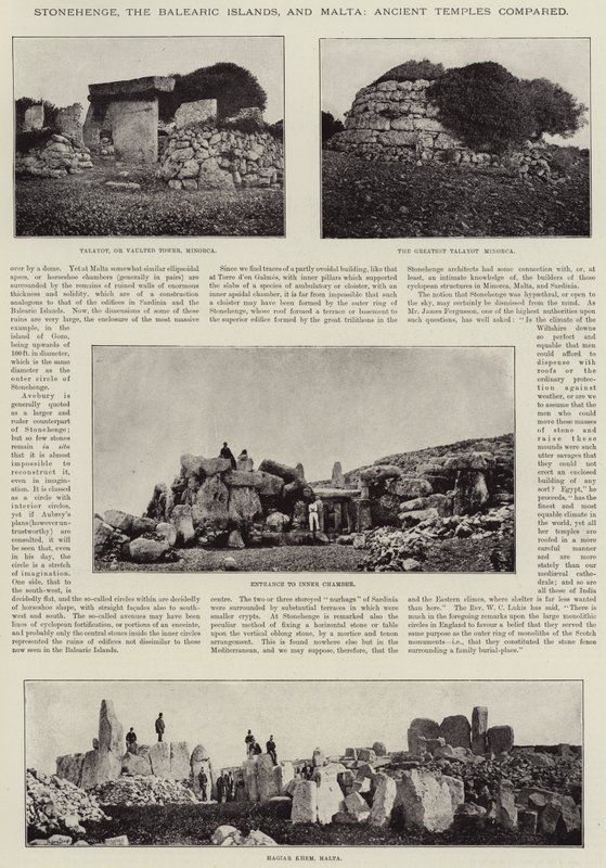 Stonehenge, die Balearen und Malta, alte Tempel verglichen von English Photographer