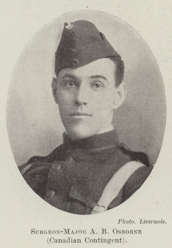 Chirurg-Major A B Osborne, kanadisches Kontingent von English Photographer