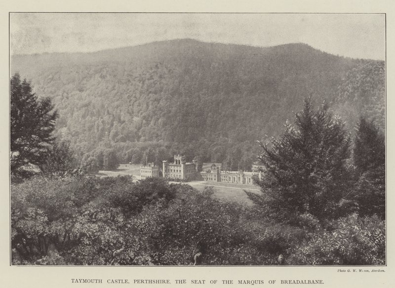 Taymouth Castle, Perthshire, der Sitz des Marquis of Breadalbane von English Photographer