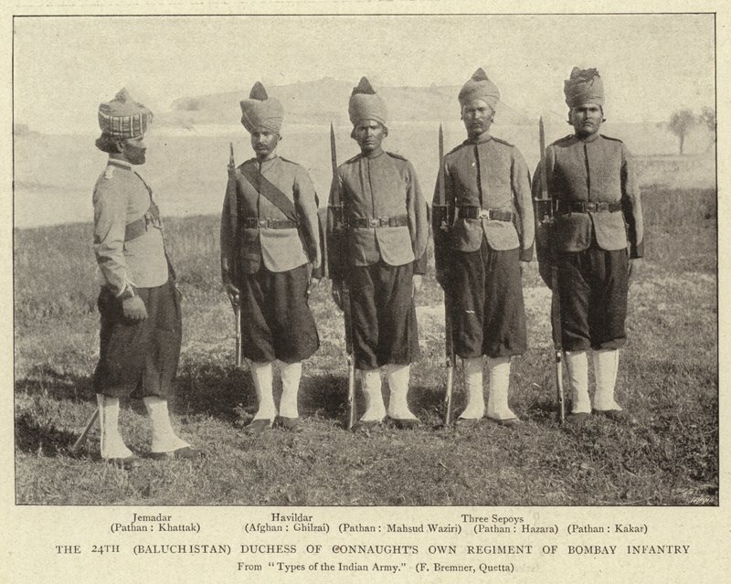 Das 24. (Baluchistan) Herzogin von Connaughts eigenes Regiment der Bombay-Infanterie von English Photographer