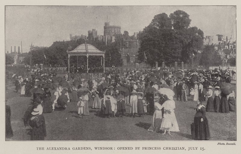 Die Alexandra-Gärten, Windsor, eröffnet von Prinzessin Christian, 15. Juli von English Photographer