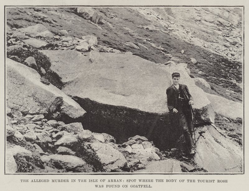 Der angebliche Mord auf der Isle of Arran, Ort, an dem die Leiche des Touristen Rose auf Goatfell gefunden wurde von English Photographer