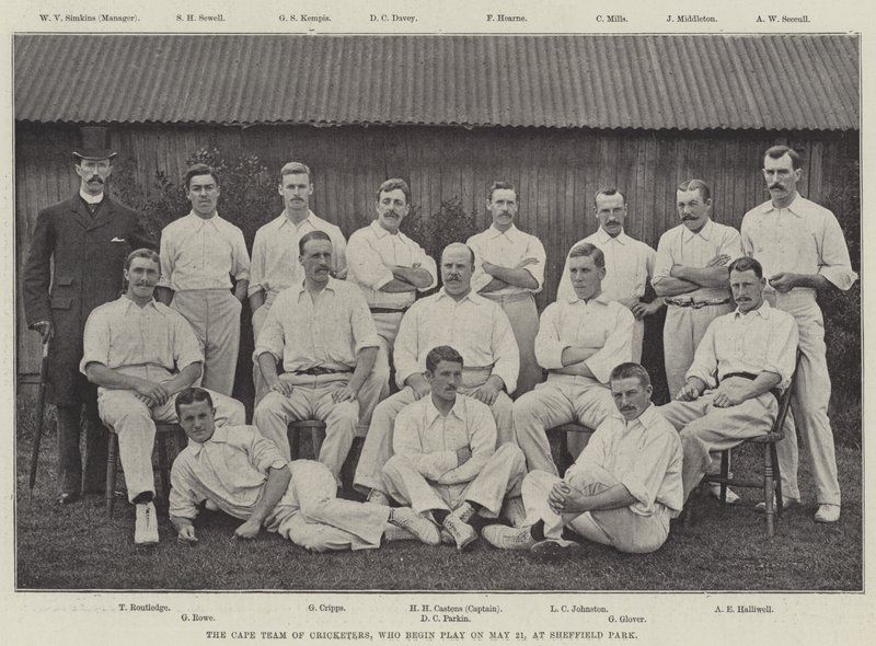 Das Kap-Team der Cricketspieler, das am 21. Mai im Sheffield Park zu spielen beginnt von English Photographer