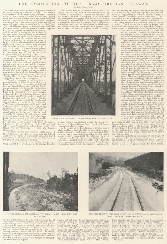 Die Fertigstellung der Transsibirischen Eisenbahn von English Photographer