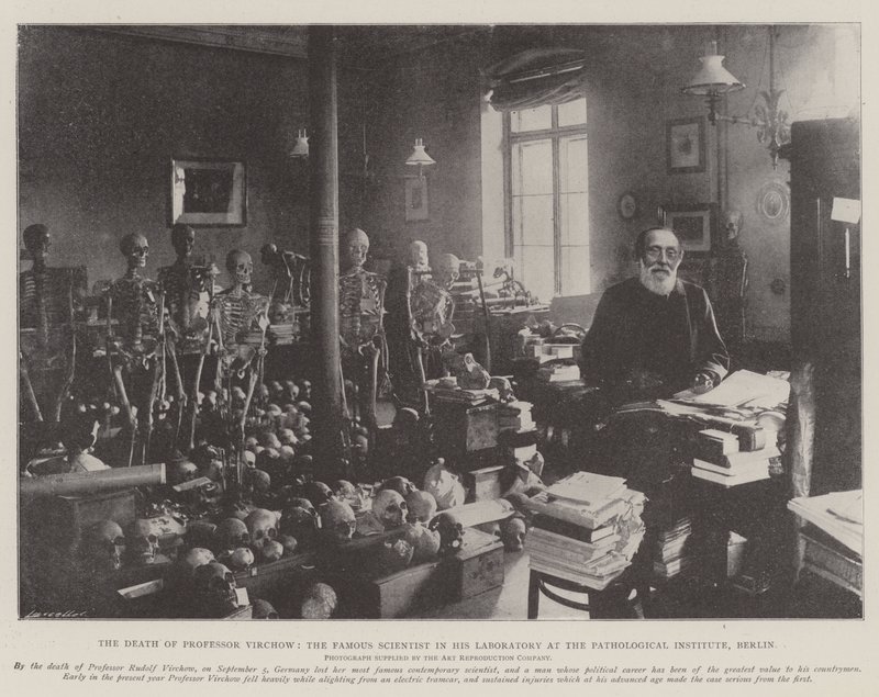 Der Tod von Professor Virchow, der berühmte Wissenschaftler in seinem Labor am Pathologischen Institut, Berlin von English Photographer