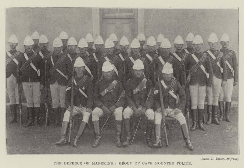 Die Verteidigung von Mafeking, Gruppe der Cape Mounted Police von English Photographer