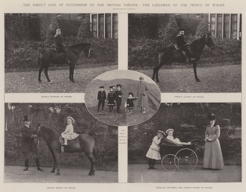 Die direkte Thronfolge des britischen Throns, die Kinder des Prinzen von Wales von English Photographer