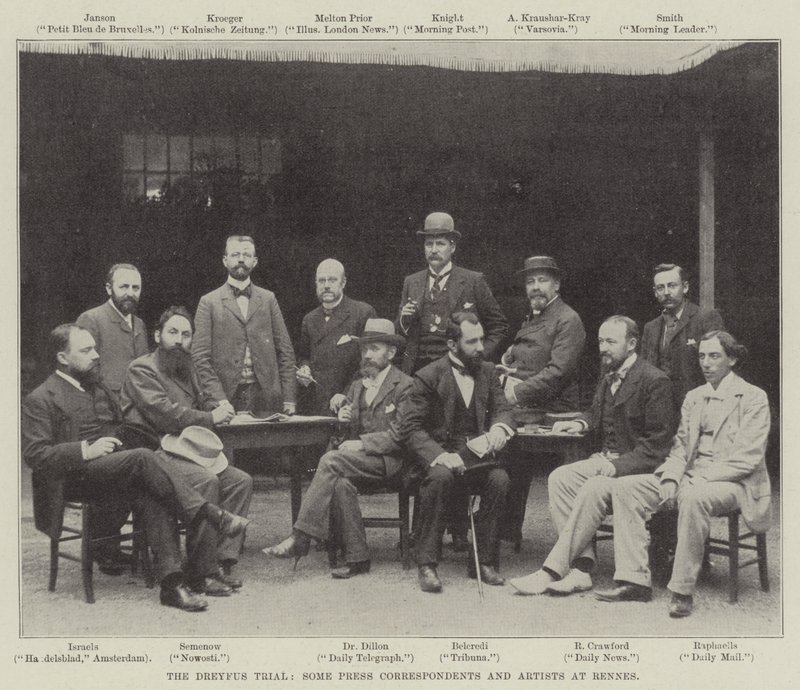 Der Dreyfus-Prozess, einige Pressekorrespondenten und Künstler in Rennes von English Photographer