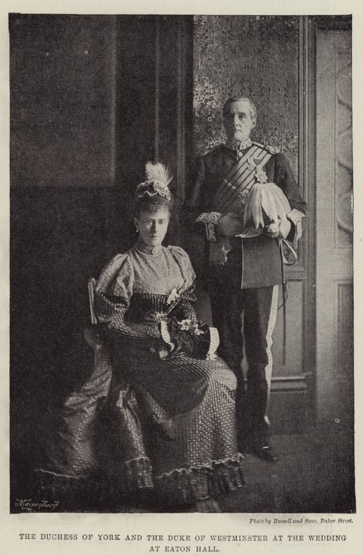 Die Herzogin von York und der Herzog von Westminster bei der Hochzeit in Eaton Hall von English Photographer