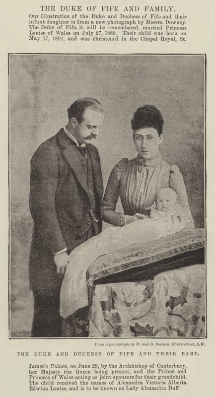 Der Herzog und die Herzogin von Fife und ihr Baby von English Photographer