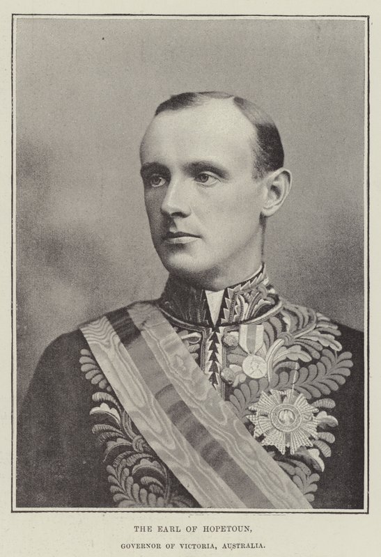 Der Earl of Hopetoun, Gouverneur von Victoria, Australien von English Photographer