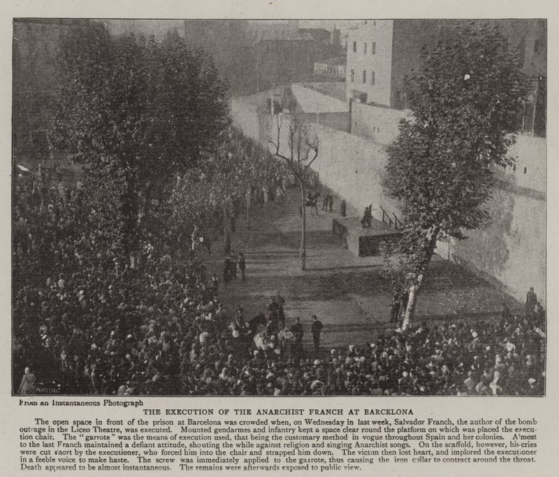 Die Hinrichtung des Anarchisten Franch in Barcelona von English Photographer