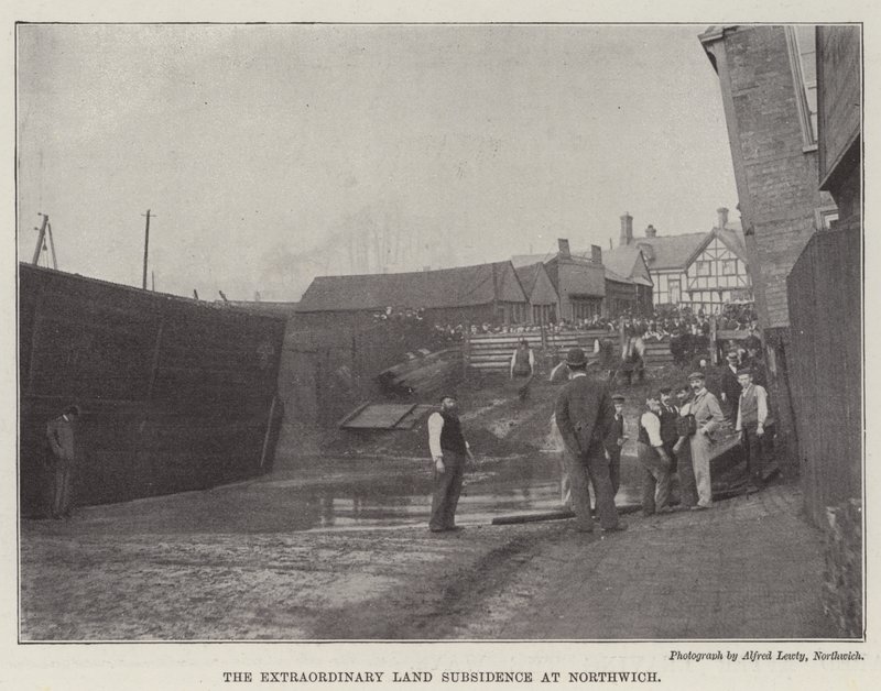 Der außergewöhnliche Landabsenkung in Northwich von English Photographer