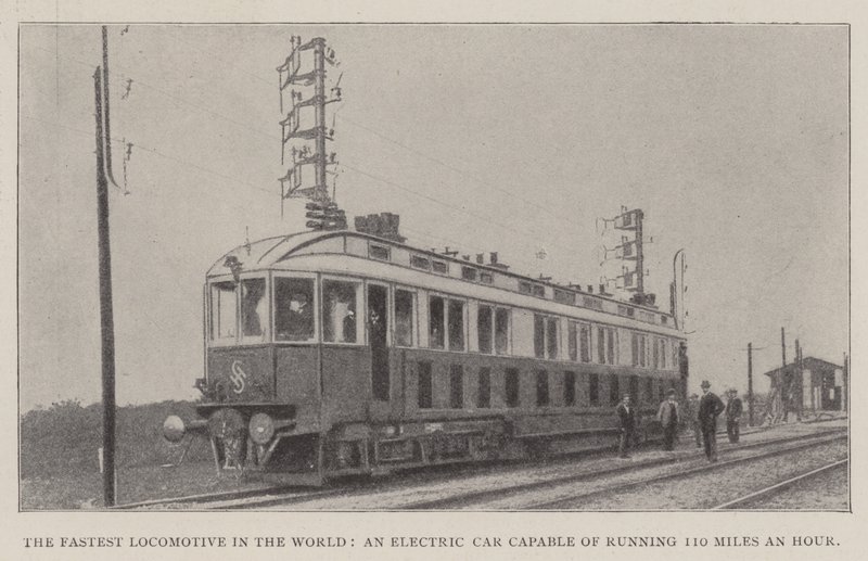 Die schnellste Lokomotive der Welt, ein Elektroauto, das 110 Meilen pro Stunde fahren kann von English Photographer