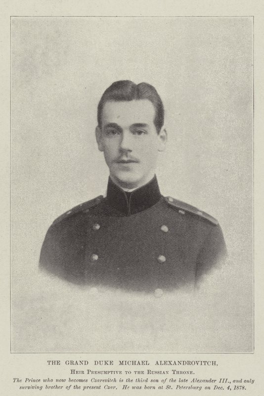 Der Großherzog Michael Alexandrowitsch, Thronfolger des russischen Throns von English Photographer