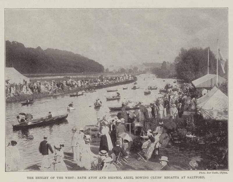 Das Henley des Westens, Regatta der Bath Avon und Bristol Ariel Ruderclubs in Saltford von English Photographer